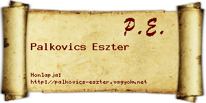 Palkovics Eszter névjegykártya