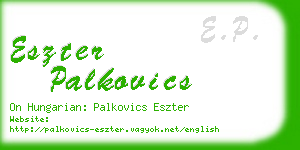 eszter palkovics business card